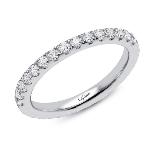 LaFonn Platinum Simulated Diamond N/A RINGS 0.45 CTW Eternity Band