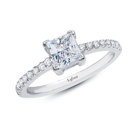 Lafonn 1.2 CTW Solitaire Engagement Ring Simulated Diamond RINGS Size 10 Platinum 1.2 CTS 