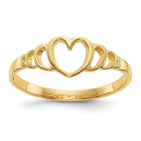 Quality Gold 14k Children's Heart Ring Gold