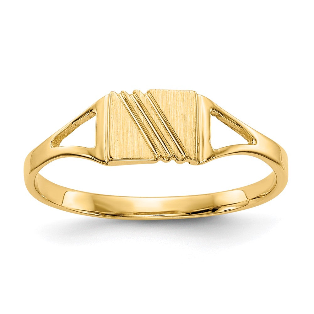 Quality Gold 14k Childs Polished & Satin Ring Gold