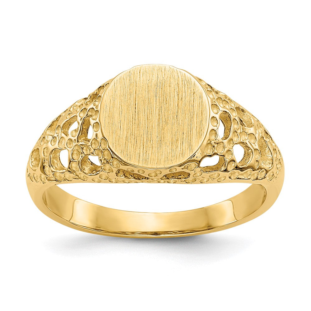 Quality Gold 14k Childs Fancy Signet Ring Gold