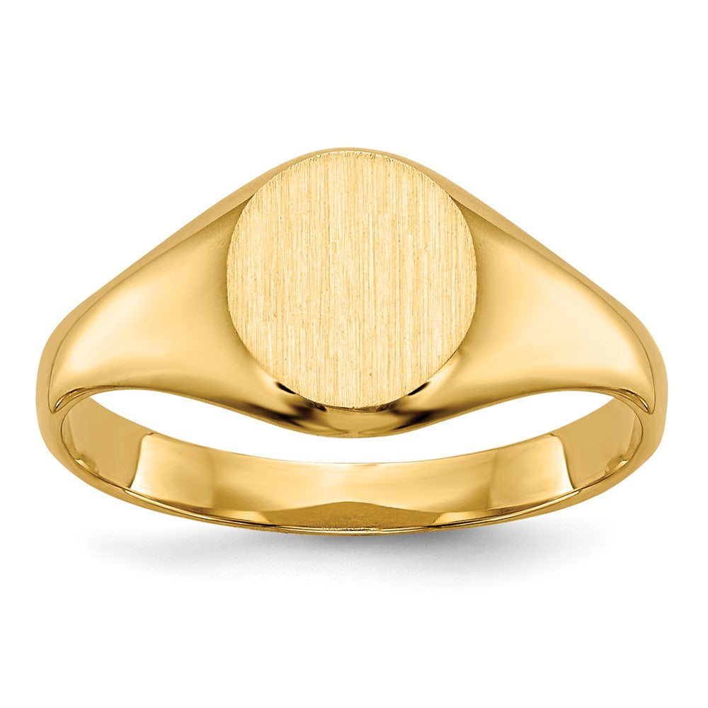 Quality Gold 14k Childs Closed Back Signet Ring Gold     