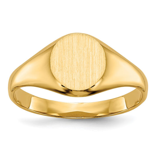 Quality Gold 14k Childs Closed Back Signet Ring Gold     