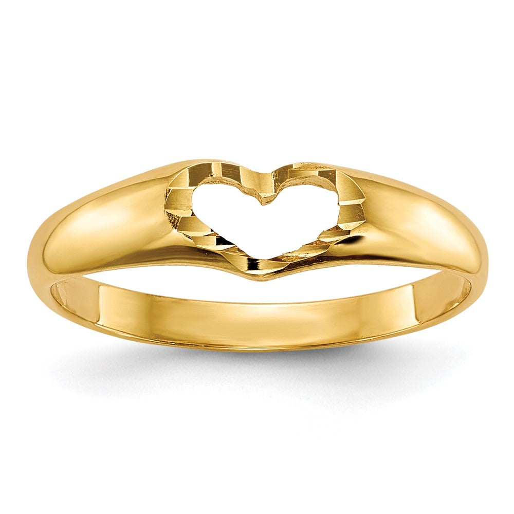 Quality Gold 14k Children's Heart Ring Gold