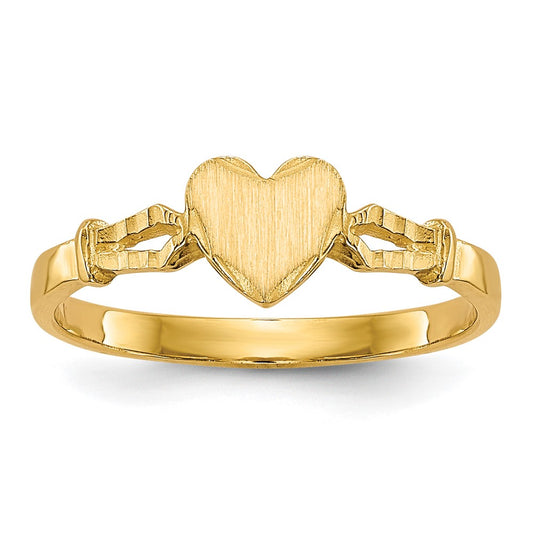 Quality Gold 14k Children's Heart Ring Gold