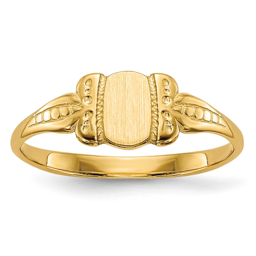 Quality Gold 14k Childs Signet Ring Gold