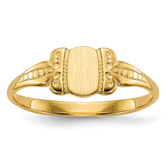Quality Gold 14k Childs Signet Ring Gold