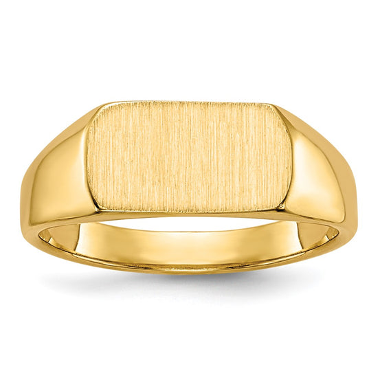 Quality Gold 14k 10x6mm Open Back Signet Ring Gold
