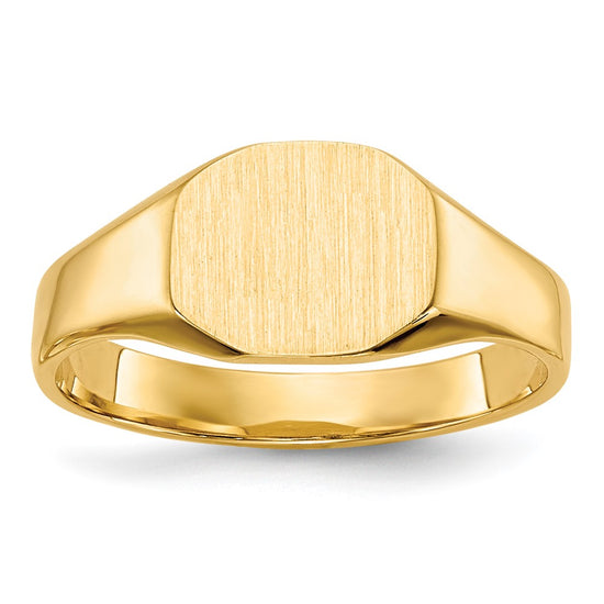 Quality Gold 14k  8.0x6.25mm Closed Back Signet Ring Gold