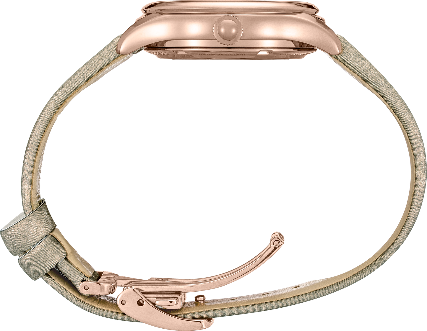 Seiko Presage Rose Gold-tone Leather Strap Women`s Watch SRPF50