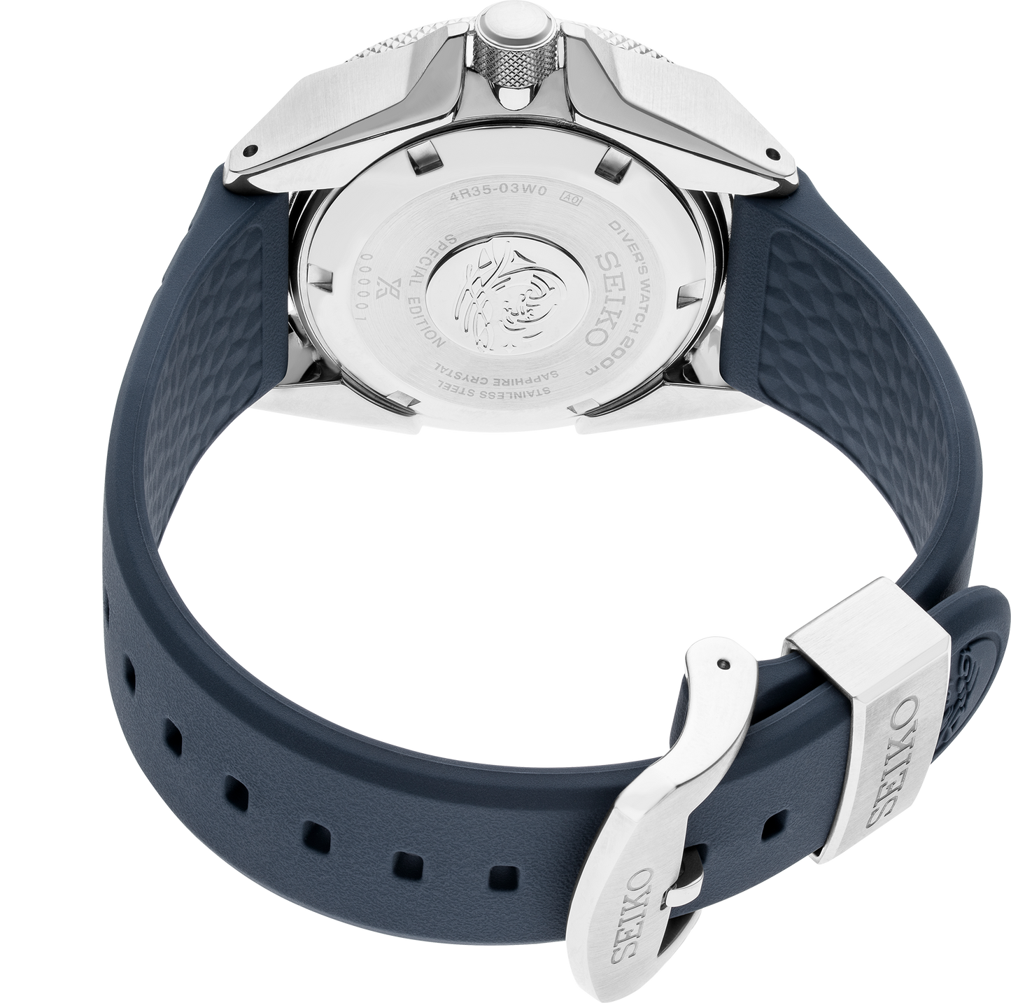 Seiko Men's Automatic Prospex Diver Dark Blue Silicone Strap Watch 44mm SRPF79