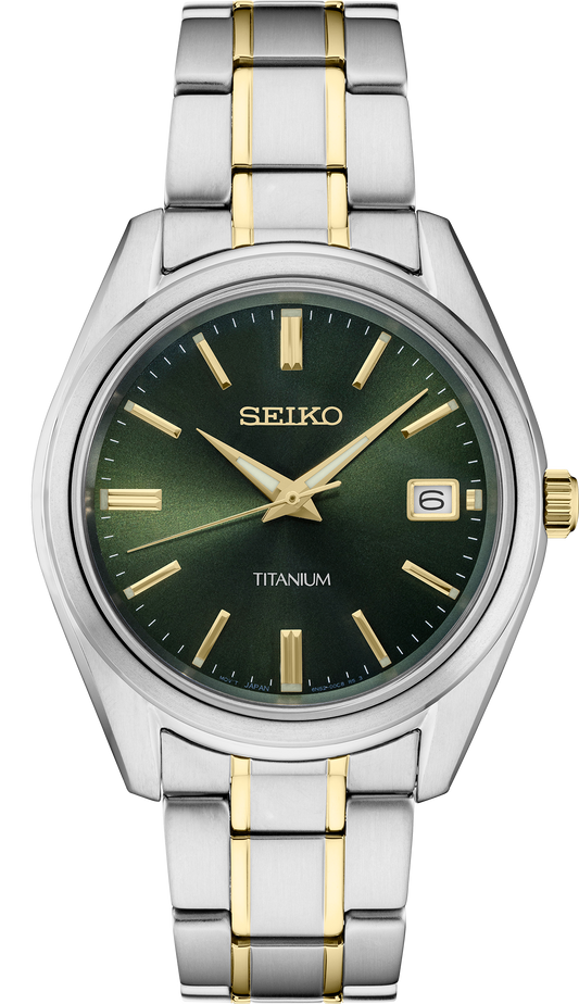 SEIKO Classic Quartz Green Dial Men's Watch SUR377