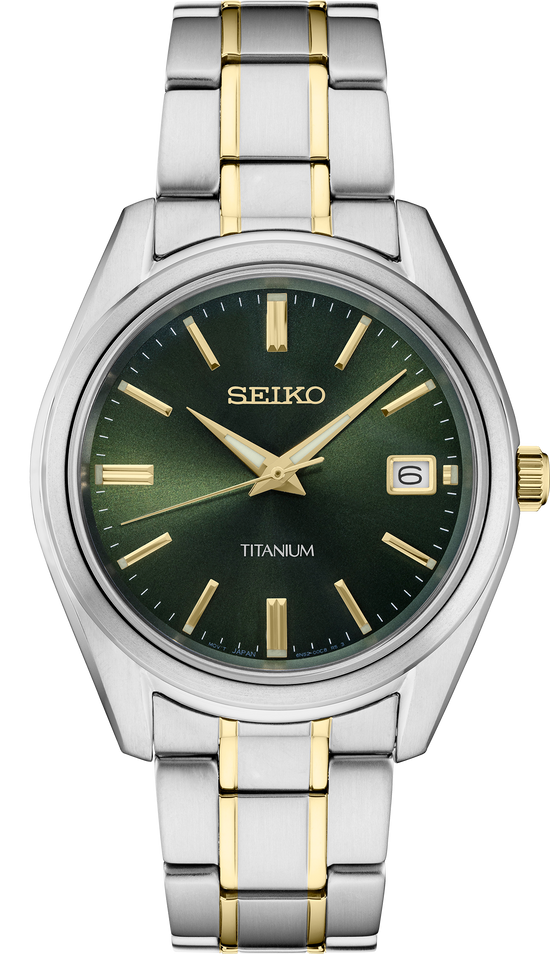 Load image into Gallery viewer, SEIKO Classic Quartz Green Dial Men&amp;#39;s Watch SUR377

