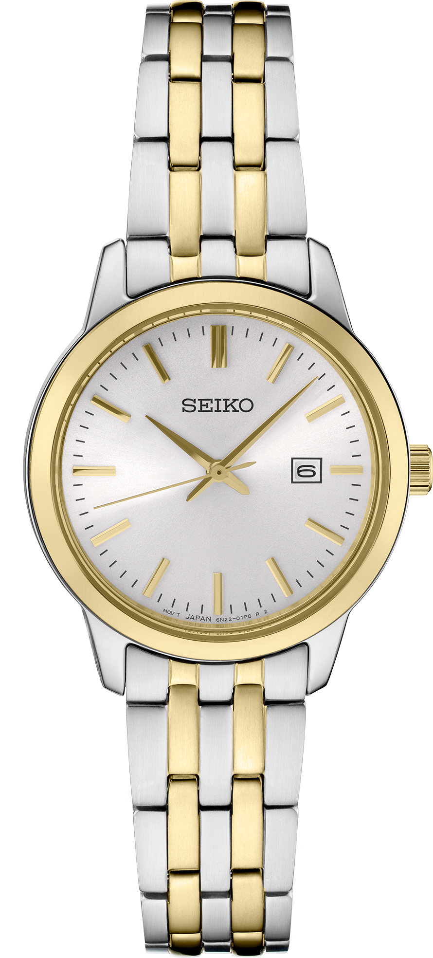 SEIKO Classic Quartz White Dial Two-tone Ladies Watch SUR410