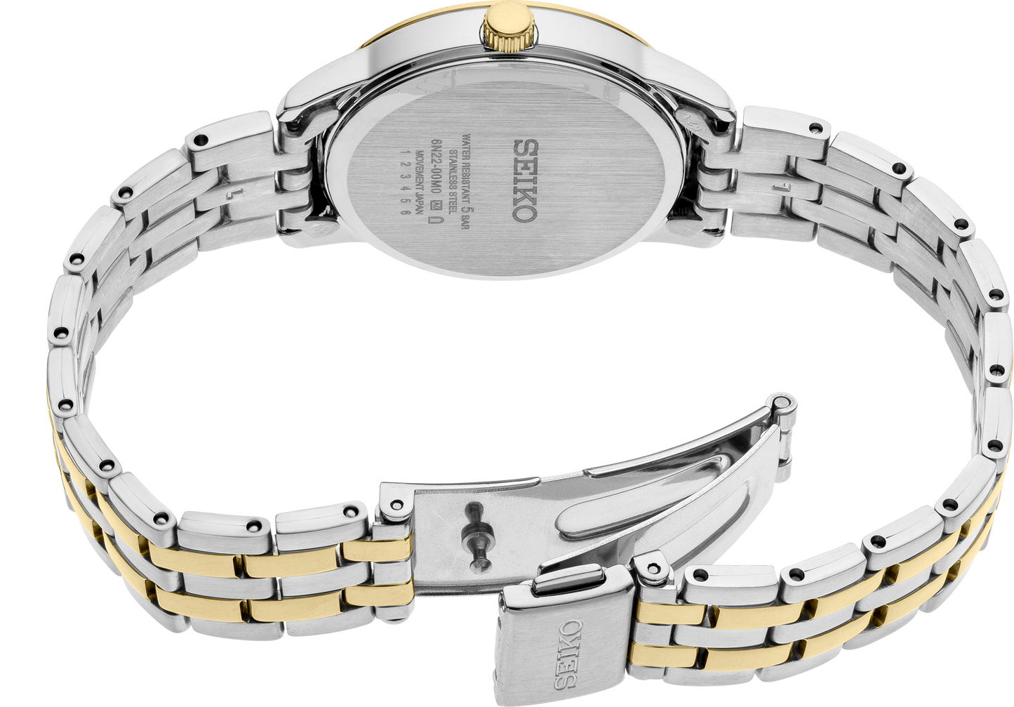 SEIKO Classic Quartz White Dial Two-tone Ladies Watch SUR410