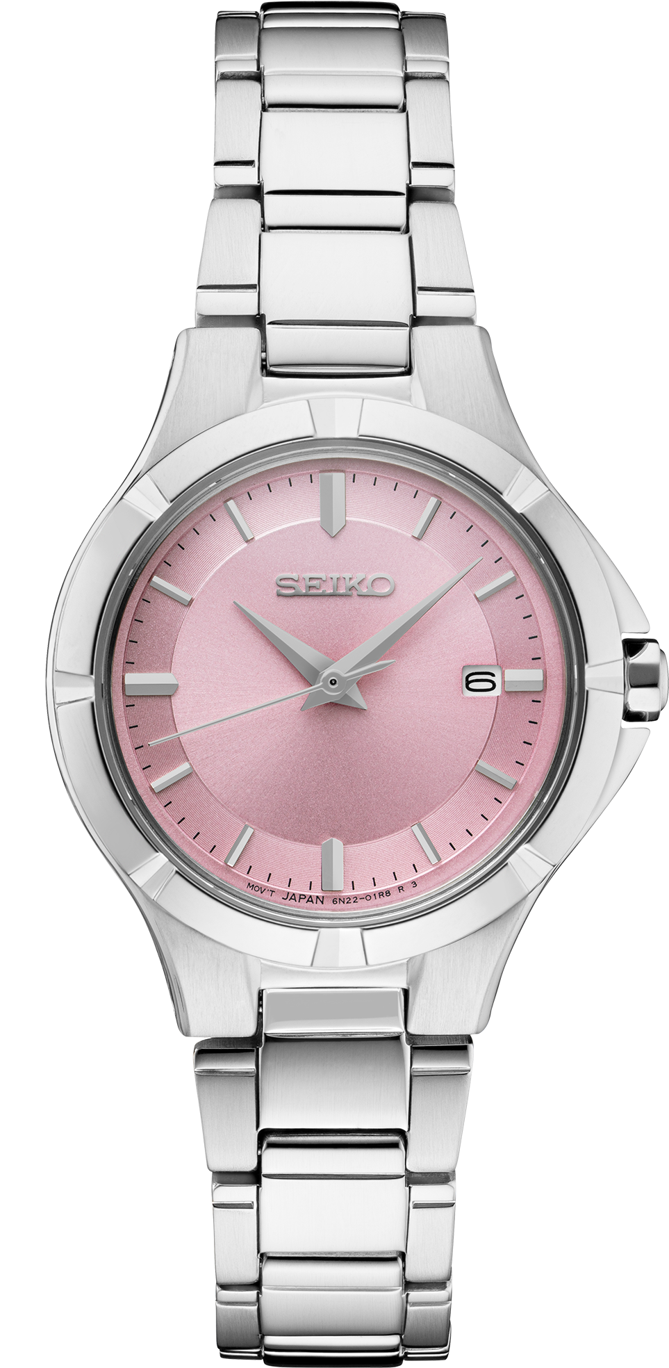 Seiko Essentials Womens Silver Tone Stainless Steel Bracelet Watch SUR413