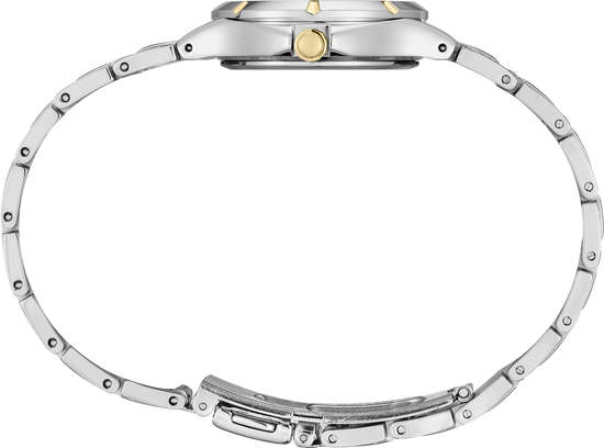 Seiko Essentials Womens Two Tone Stainless Steel Bracelet Watch SUR414