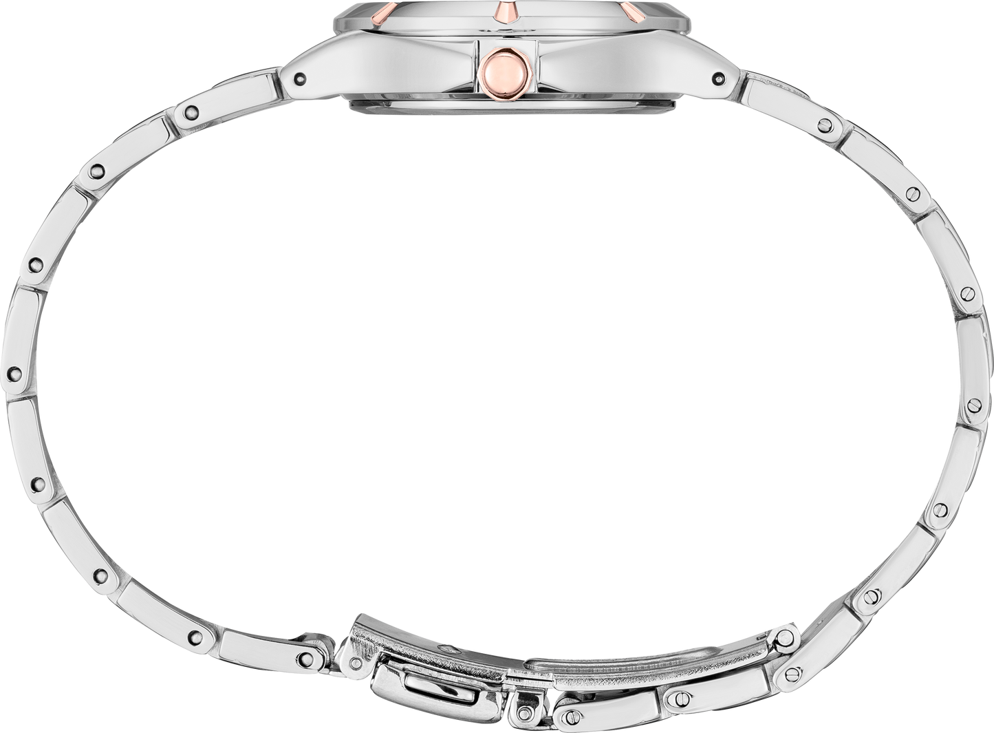SEIKO Women's Two-Tone Stainless Steel White Dial Watch SUR416