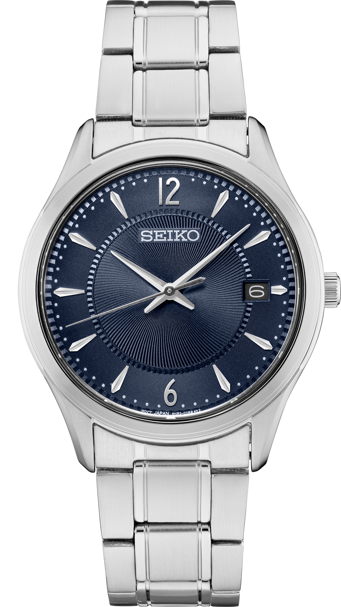 Seiko Noble Quartz Blue Dial Stainless Steel Men's Watch SUR419