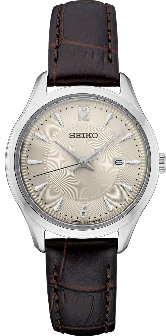 Seiko Women's Noble Brown Leather Watch - Multi SUR427
