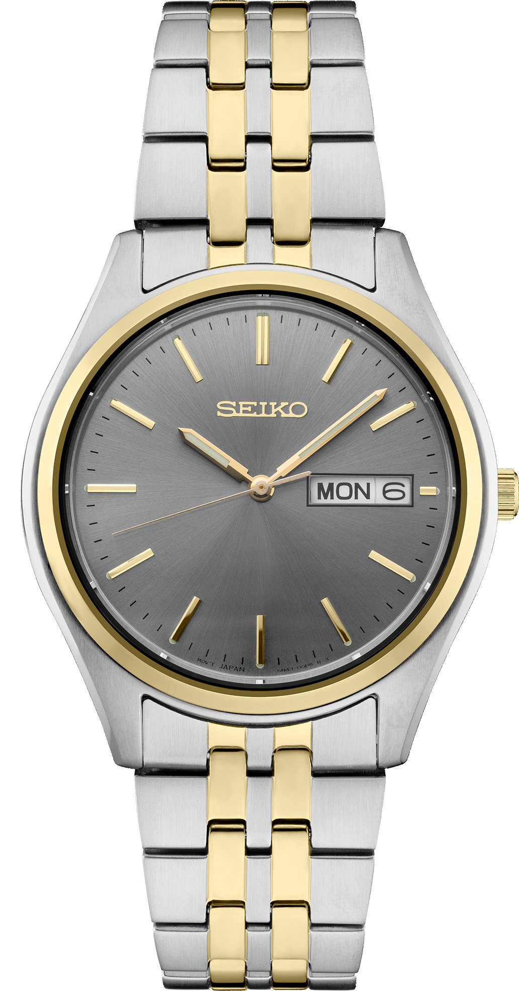 Seiko Essentials Mens Two Tone Stainless Steel Bracelet Watch SUR432