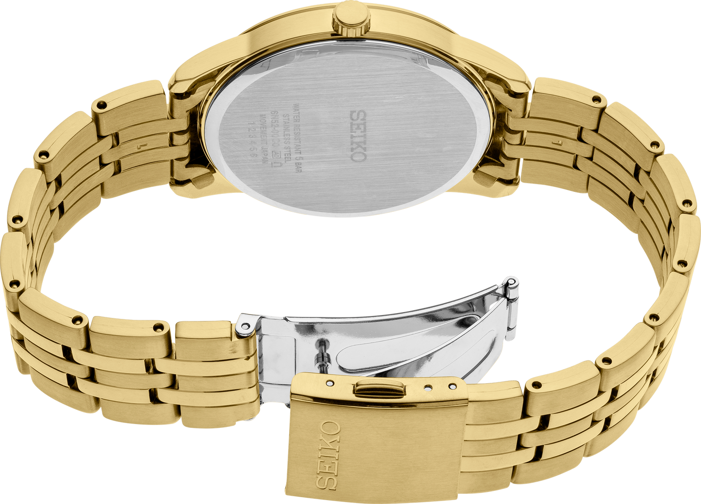 Seiko Men's Essential Gold Tone Stainless Steel Link Watch SUR442