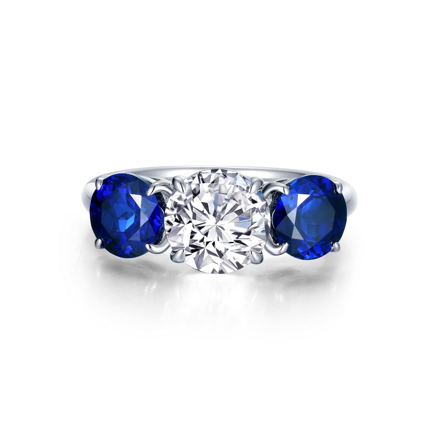 Lafonn Fancy Lab-Grown Sapphire Three-Stone Ring