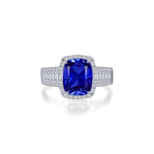 Lafonn 5.55 CTW Fancy Lab-Grown Sapphire Halo Ring