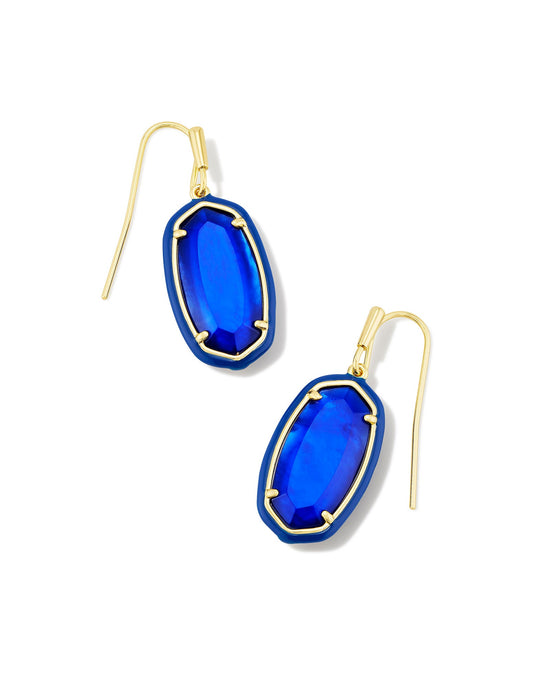 DANI ENAMEL FRAMED DROP EARRINGS