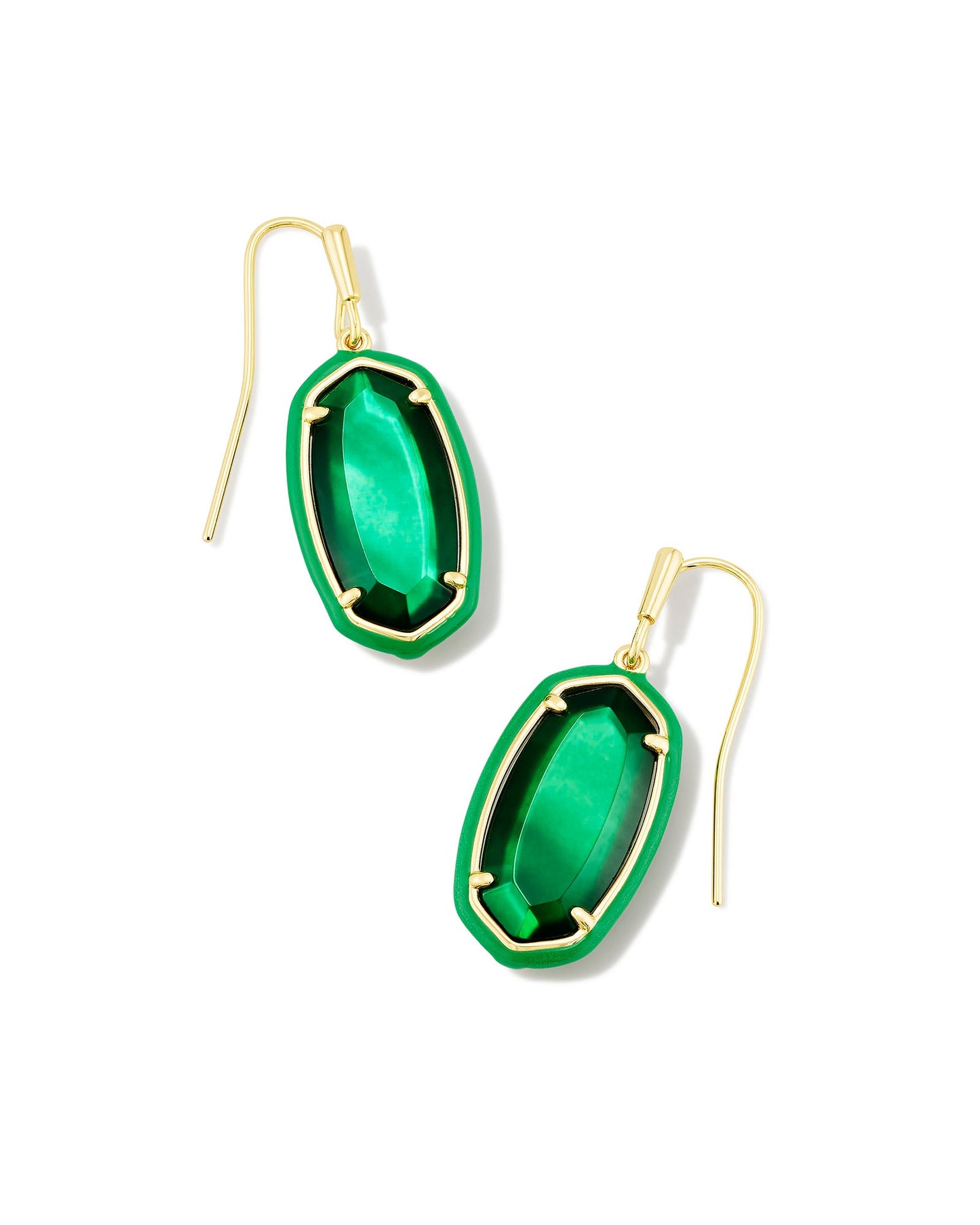 DANI ENAMEL FRAMED DROP EARRINGS