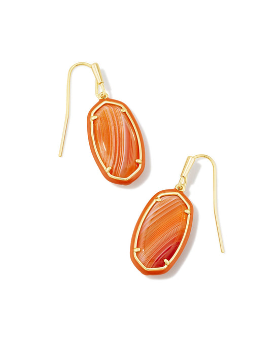 DANI ENAMEL FRAMED DROP EARRINGS