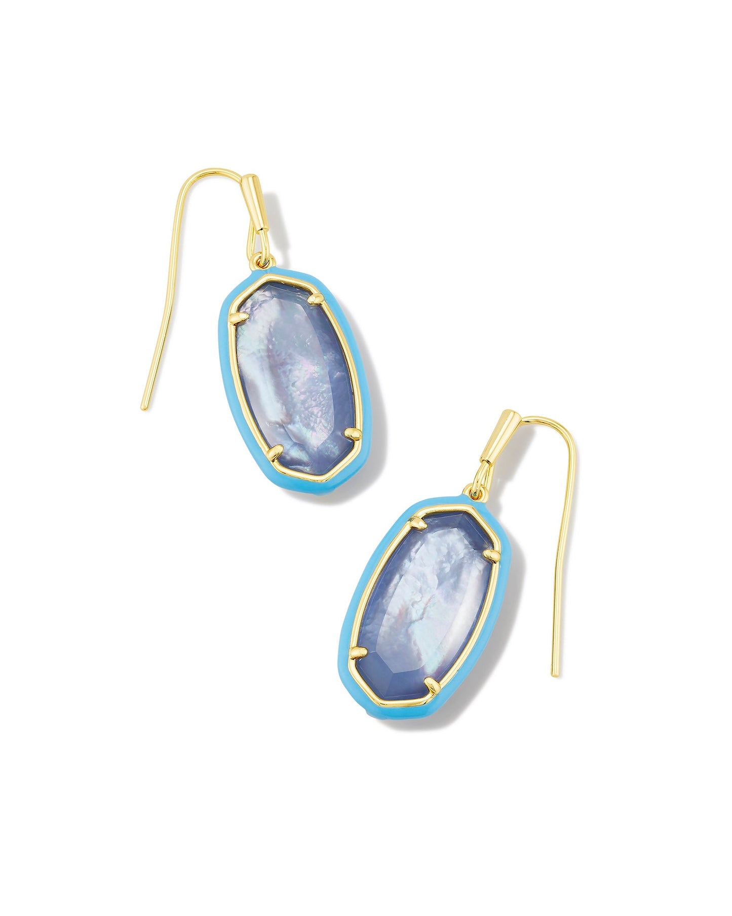 DANI ENAMEL FRAMED DROP EARRINGS